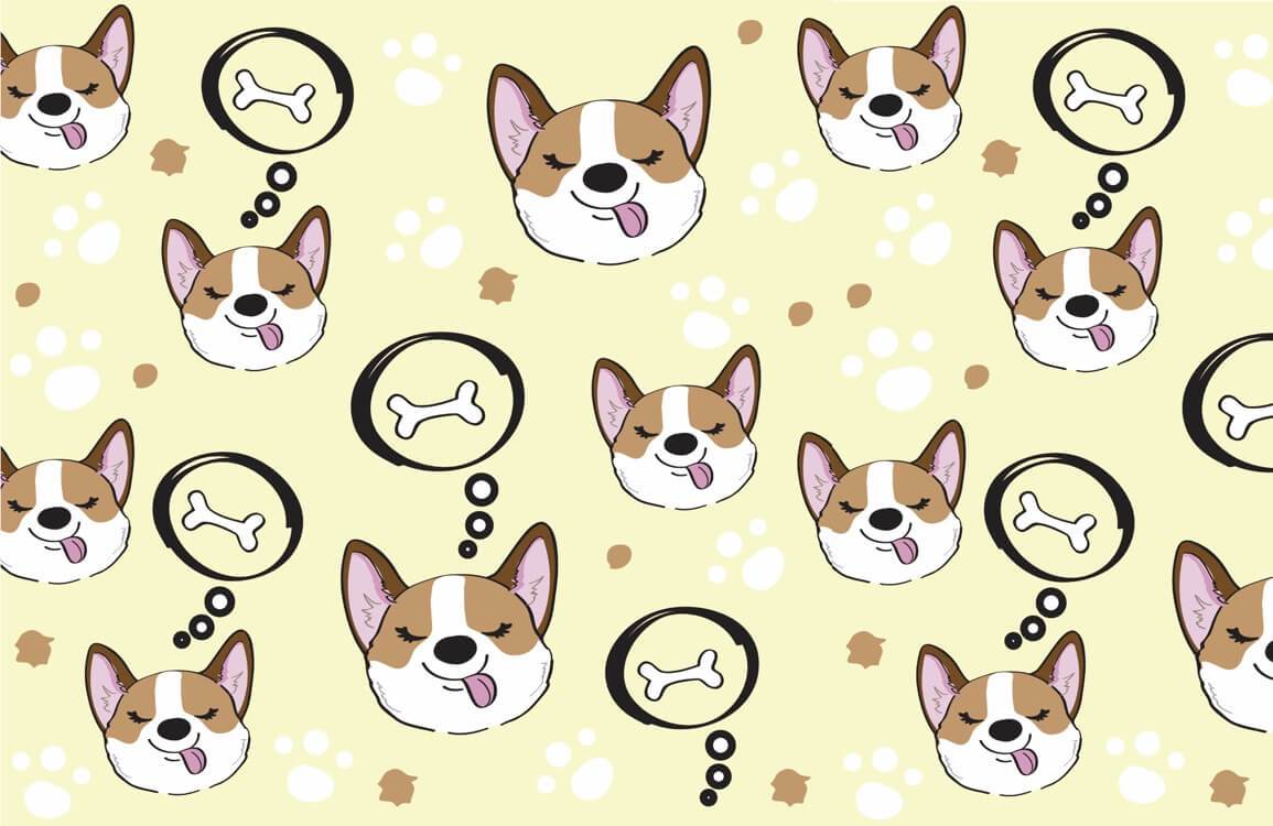 Corgi Wallpaper Mural