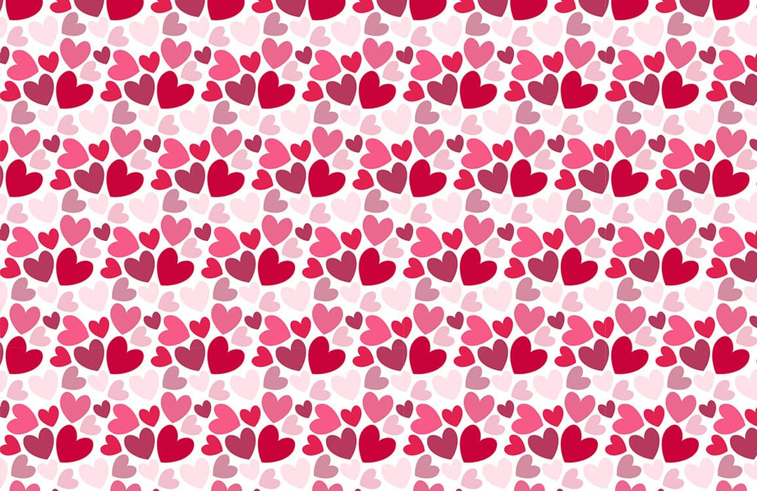 Romantic Red and Pink Heart Patterned Wallpaper for Charming Interiors