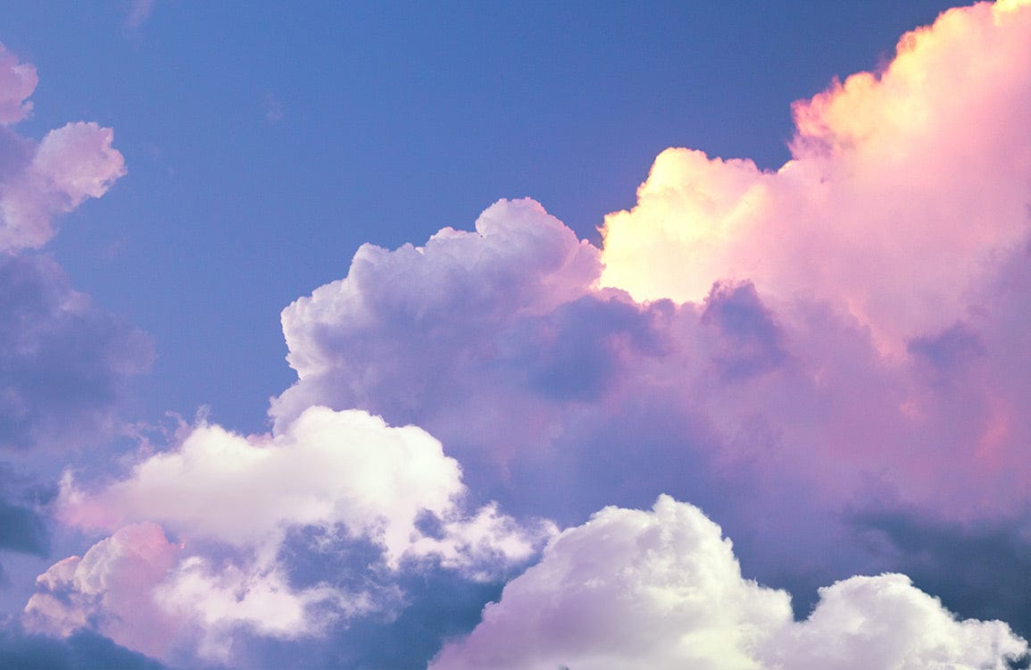 Dreamy Pastel Cloudscape Mural Wallpaper - Soothing Sky-Inspired Design Décor