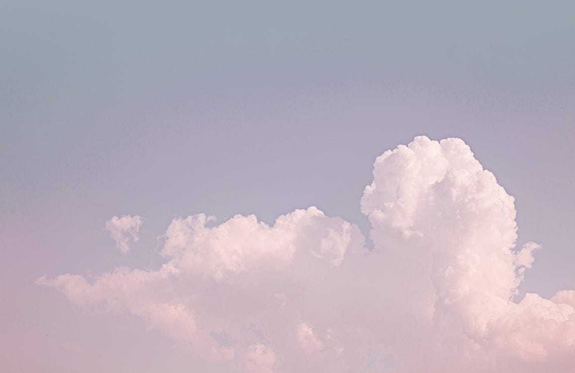 Dreamy Pastel Sky Cloudscape Wallpaper Mural - Soft Tranquil Ambience Décor