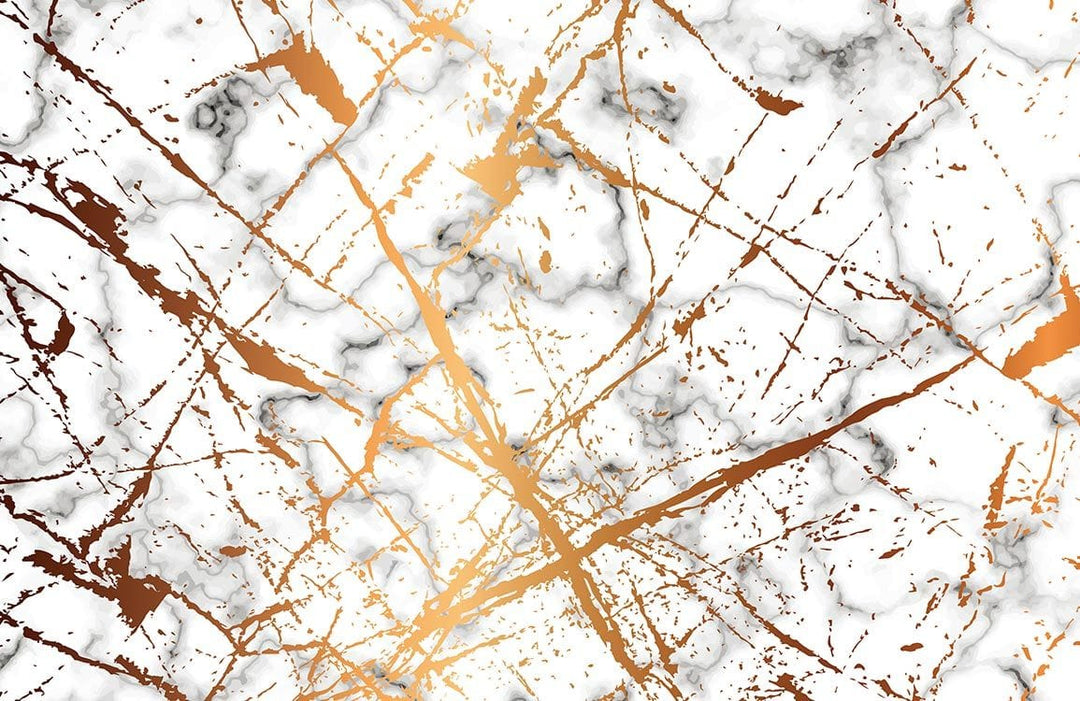 Luxurious Gold and White Marble Abstract Pattern Wallpaper Design
