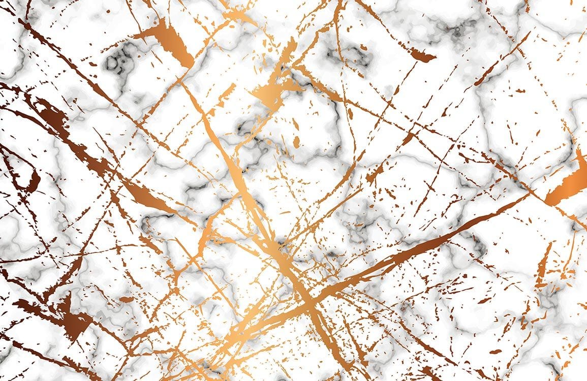 Luxurious Gold and White Marble Abstract Pattern Wallpaper Design