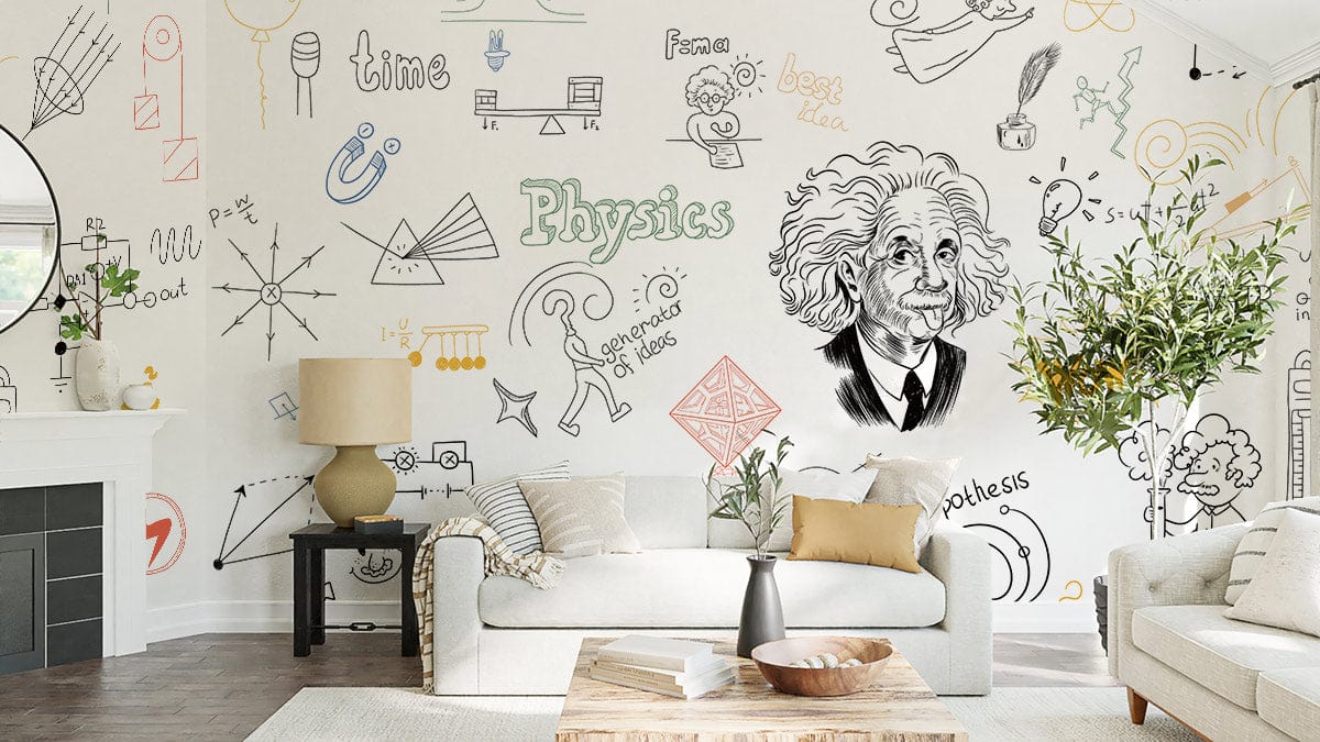 Einstein Physics Ⅱ Wallpaper Mural Livingroom