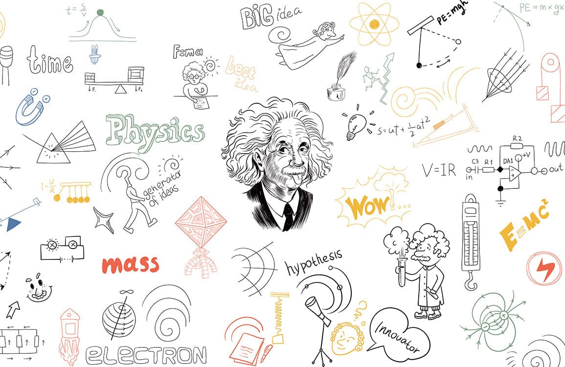 Einstein Physics Ⅱ Wallpaper Mural Hallway