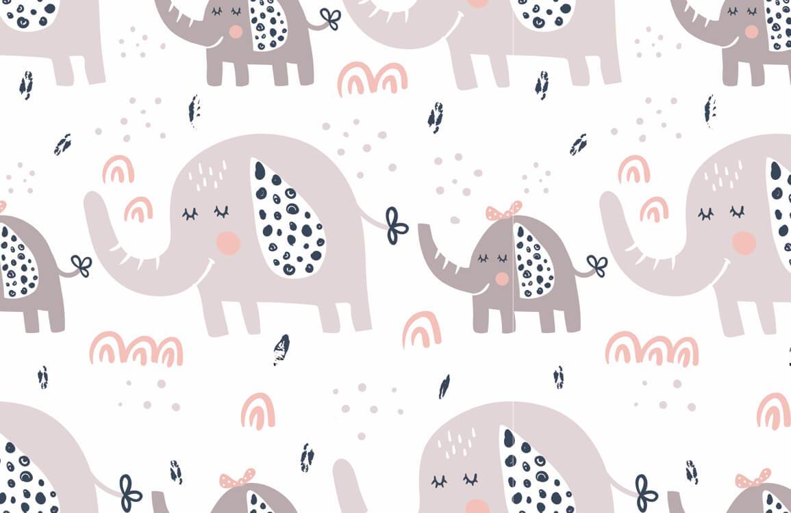 Cartoon Elephant Wallpaper Mural