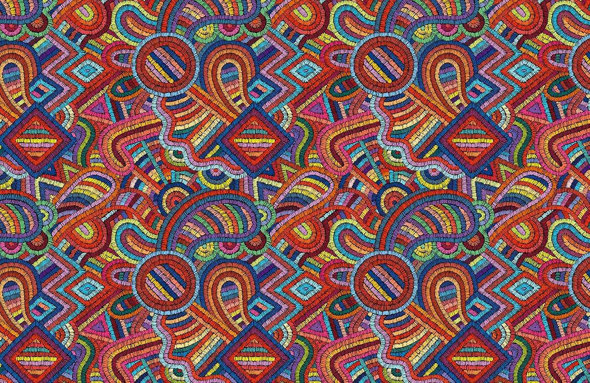 Embroidery Designs Wallpaper Mural