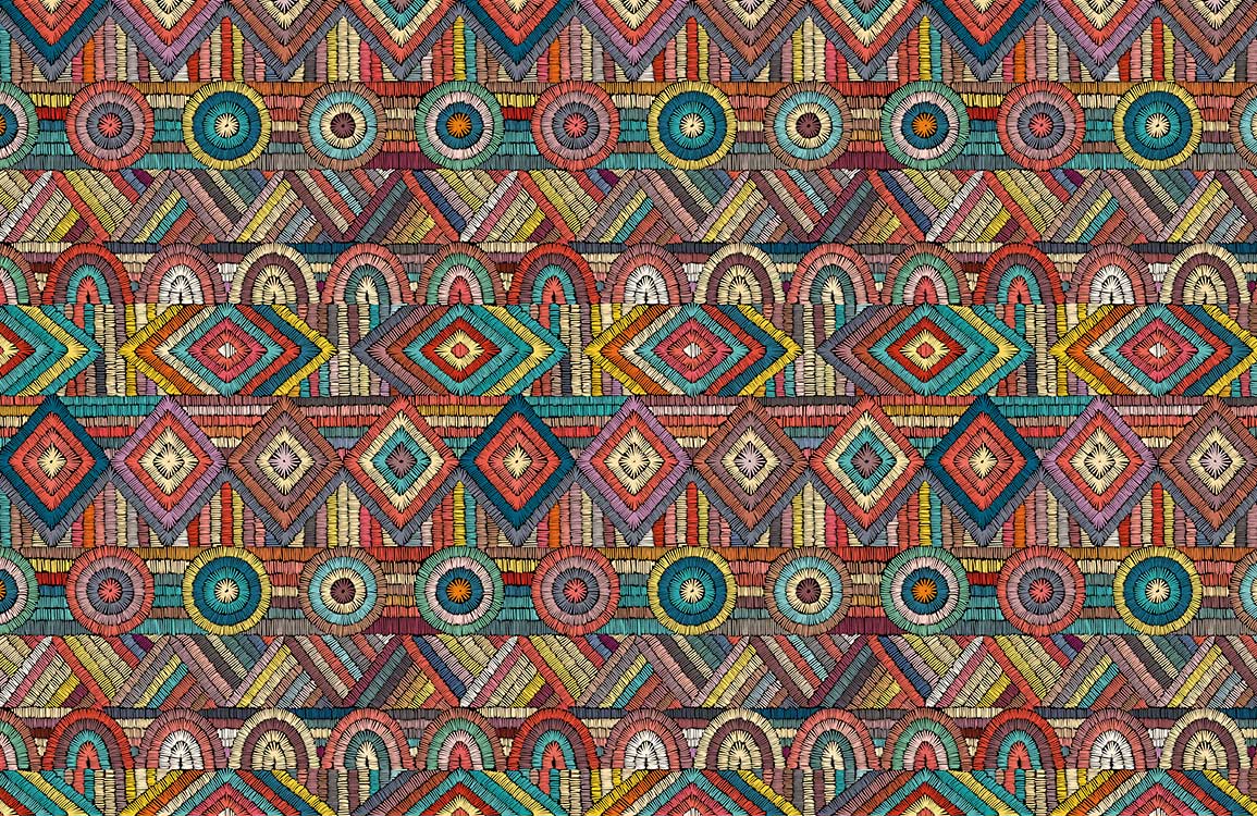 Embroidery Pattern II Wallpaper Mural