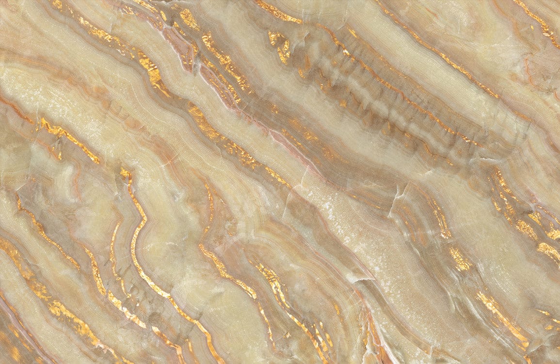 Golden Marble Effect Luxury Wallpaper in Earthy Tones for Elegant Interiors