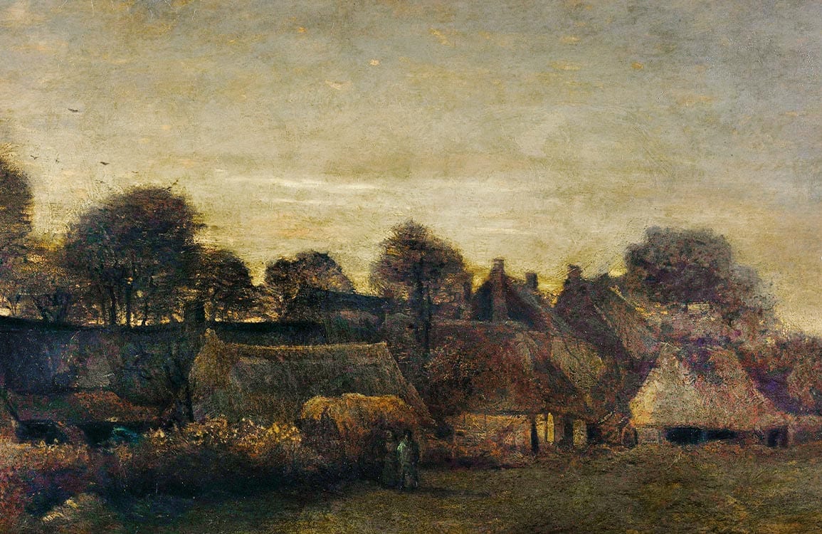 Rustic Countryside Mural Wallpaper in Serene Earthy Tones for Home Decor