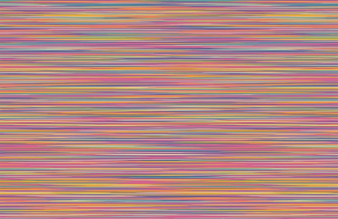Vibrant Multi-coloured Horizontal Stripes Pattern Contemporary Wallpaper for Modern Interiors