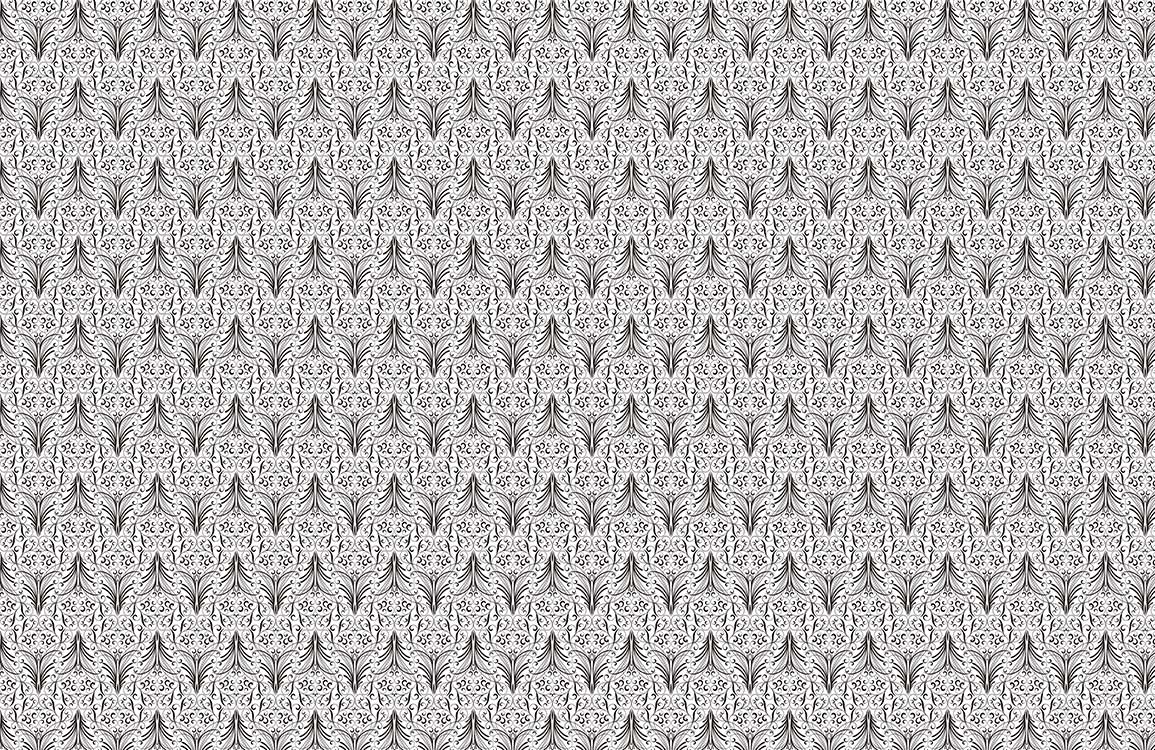 Elegant Monochrome Art Deco Pattern Wallpaper for Timeless Interior Design
