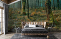 Mist Green Woods Wallpaper Mural