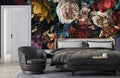 Night Rose Bouquet Wallpaper Mural
