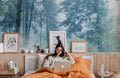 Snowy Mountain Lane Wallpaper Mural