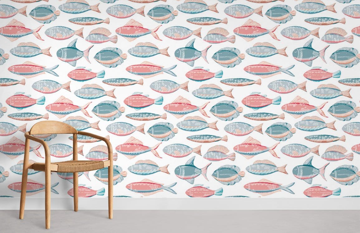 Flounder Fish Ocean Life Wallpaper Mural Room