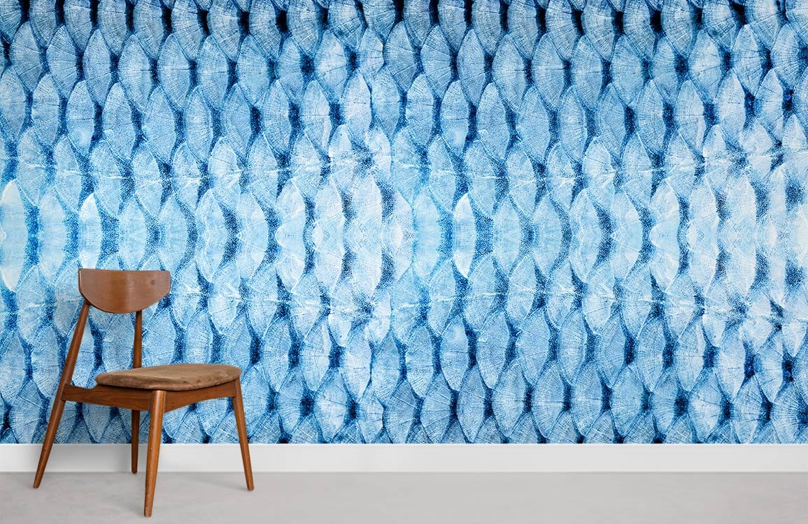 Fish Scale Pattern Wallpaper Mural Room