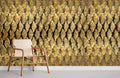 Golden Fish Scale Wallpaper Mural