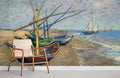 Fishing Boats Wallpaper Mural