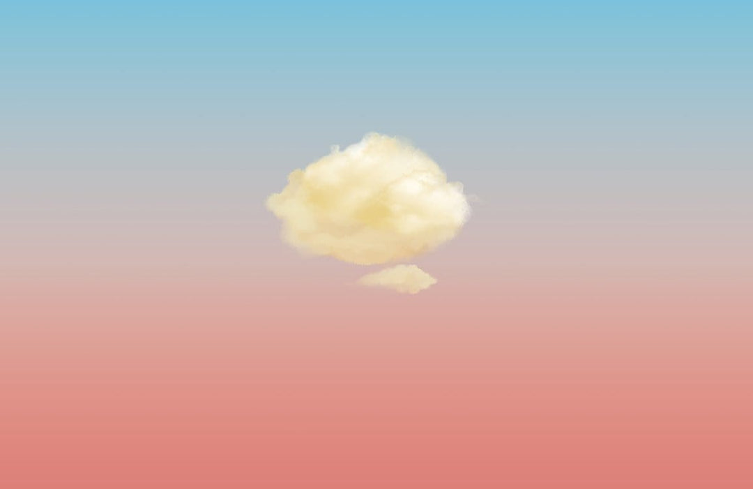 Serene Sky Pastel Gradient Cloud Mural Wallpaper for Soothing Interiors