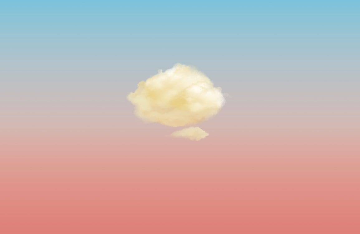Serene Sky Pastel Gradient Cloud Mural Wallpaper for Soothing Interiors