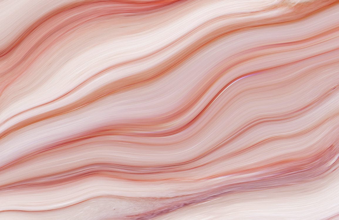 Elegant Pink Marble Wave Mural Wallpaper: Luxe Contemporary Interior Design