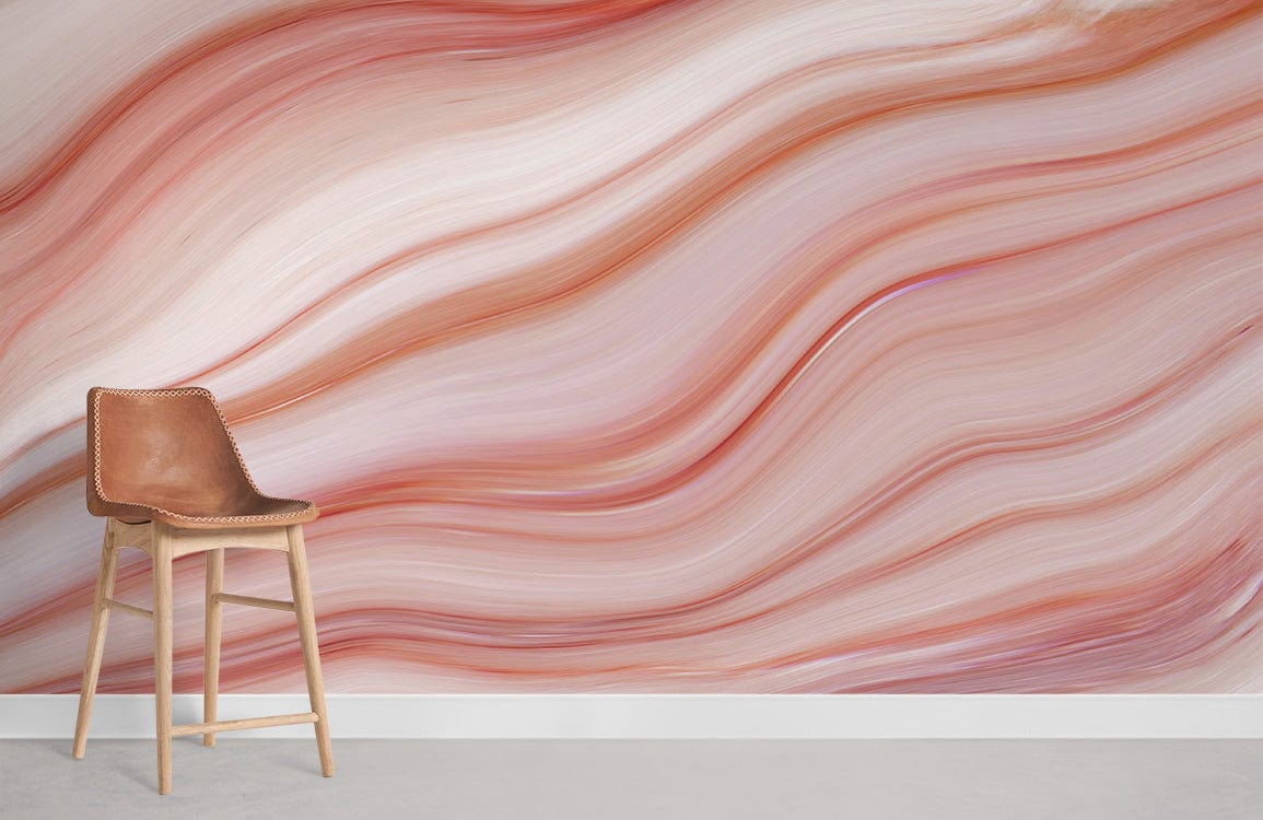 Floating Pink Marble Wallpaper Mural Room