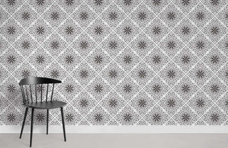 Flower Tile Wallpaper Mural