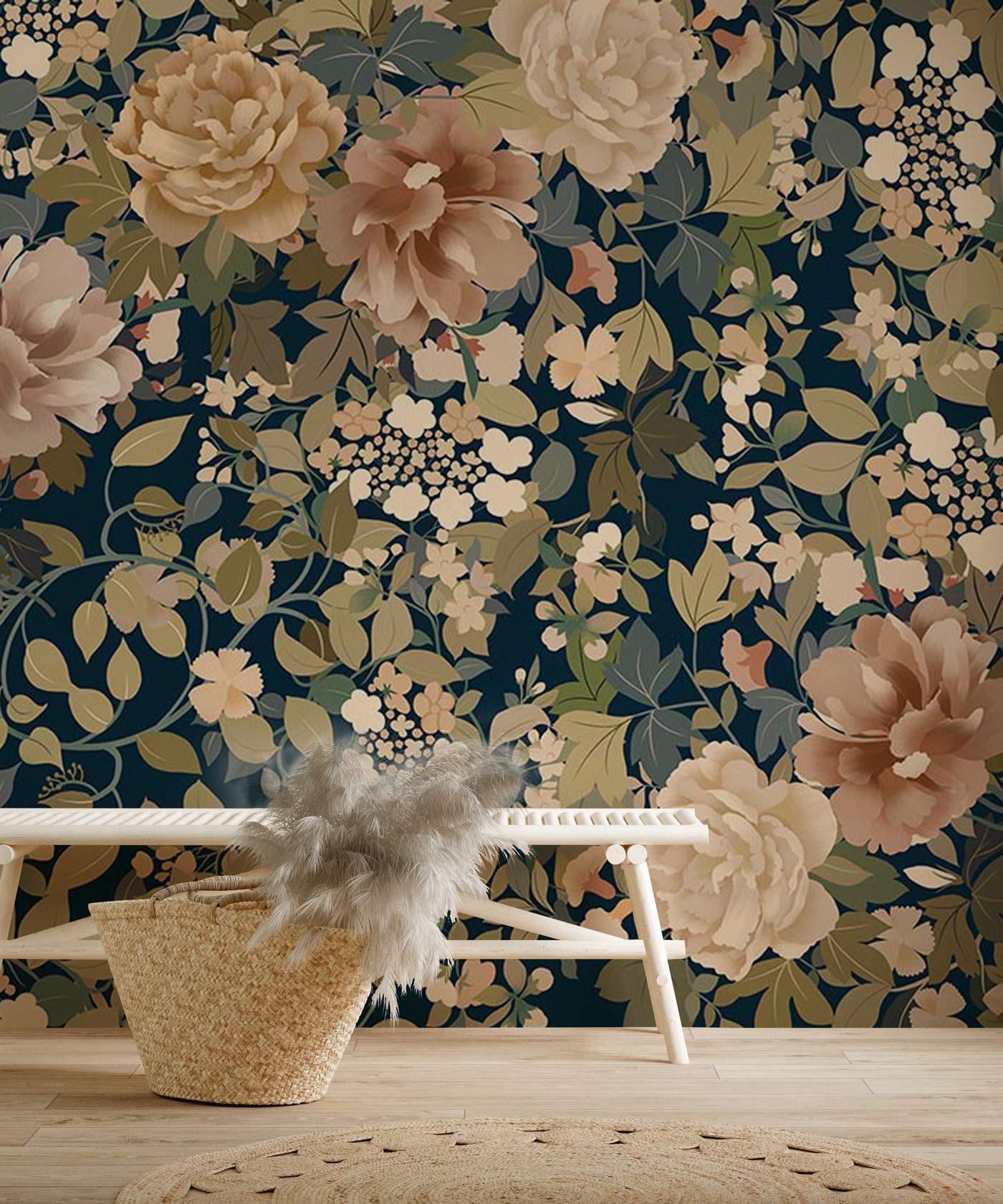 Flowers Wallpaper Mural | Floral Wallpaper for Home Interior Design UK