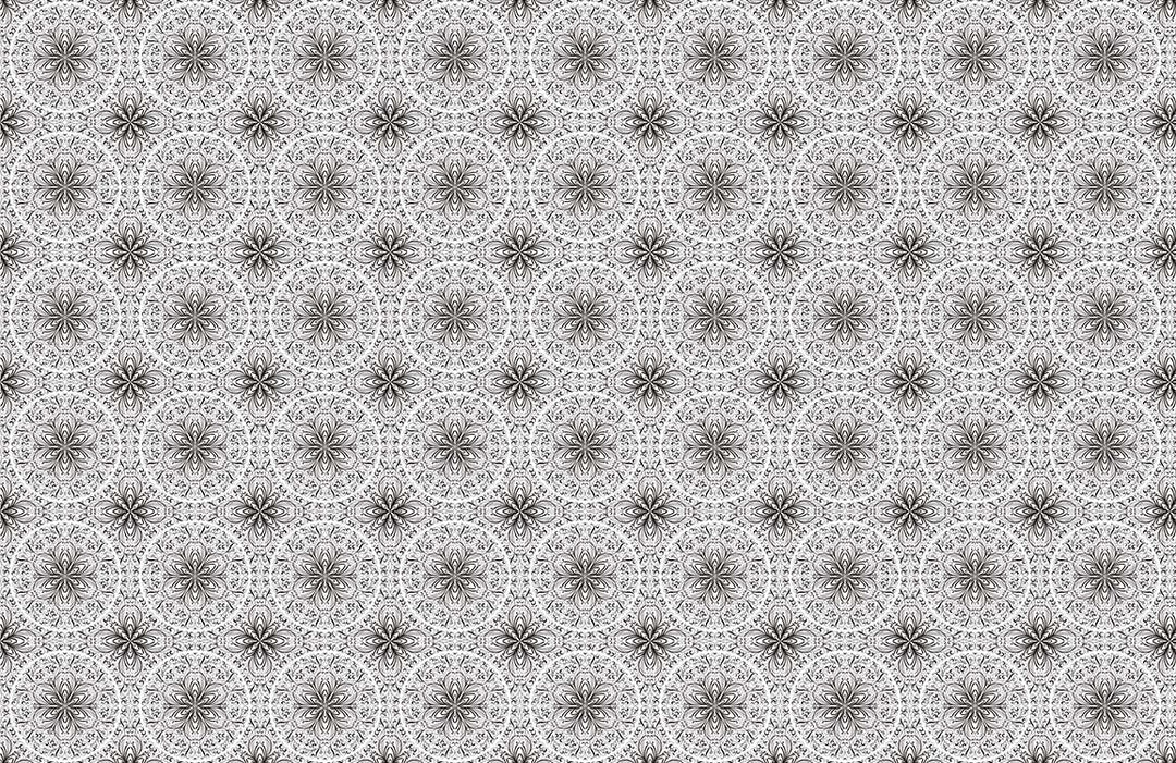 Elegant Monochrome Mandala Pattern Wallpaper - Sophisticated Black and White Design