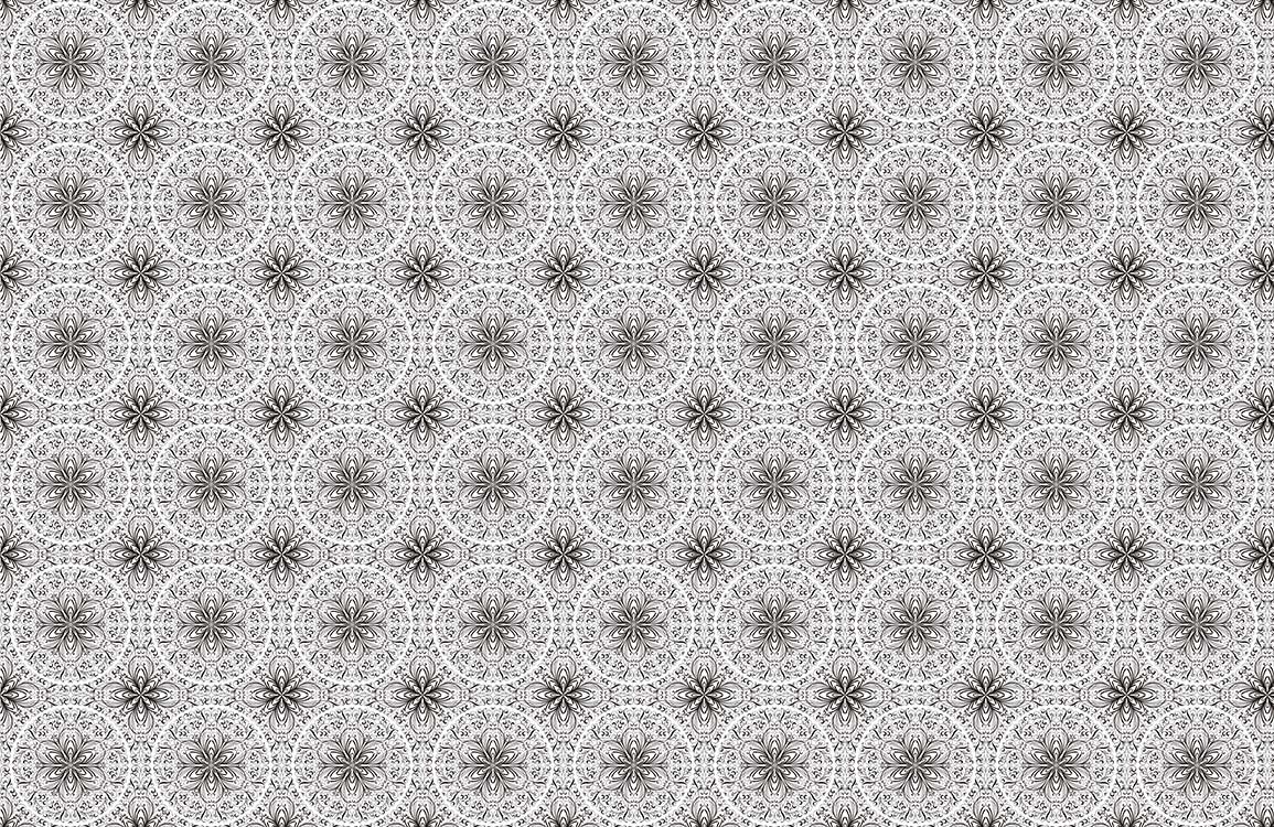 Elegant Monochrome Mandala Pattern Wallpaper - Sophisticated Black and White Design