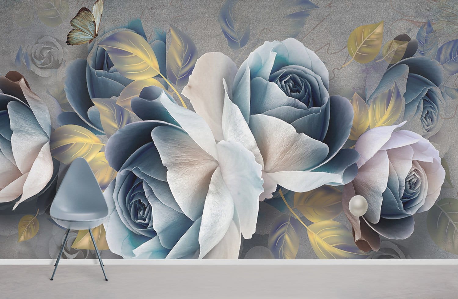 Ombre Rose with Pearl Wallpaper Mural