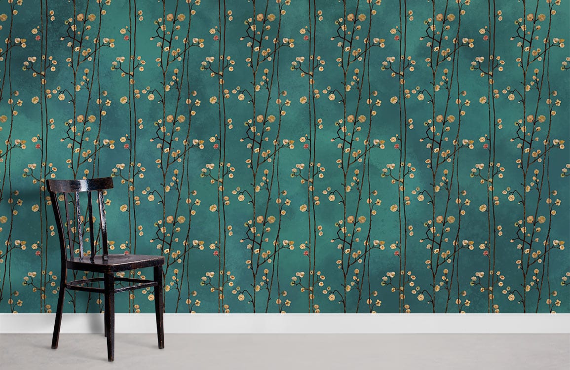 Flowering Vines ll Wallpaper Mural Room