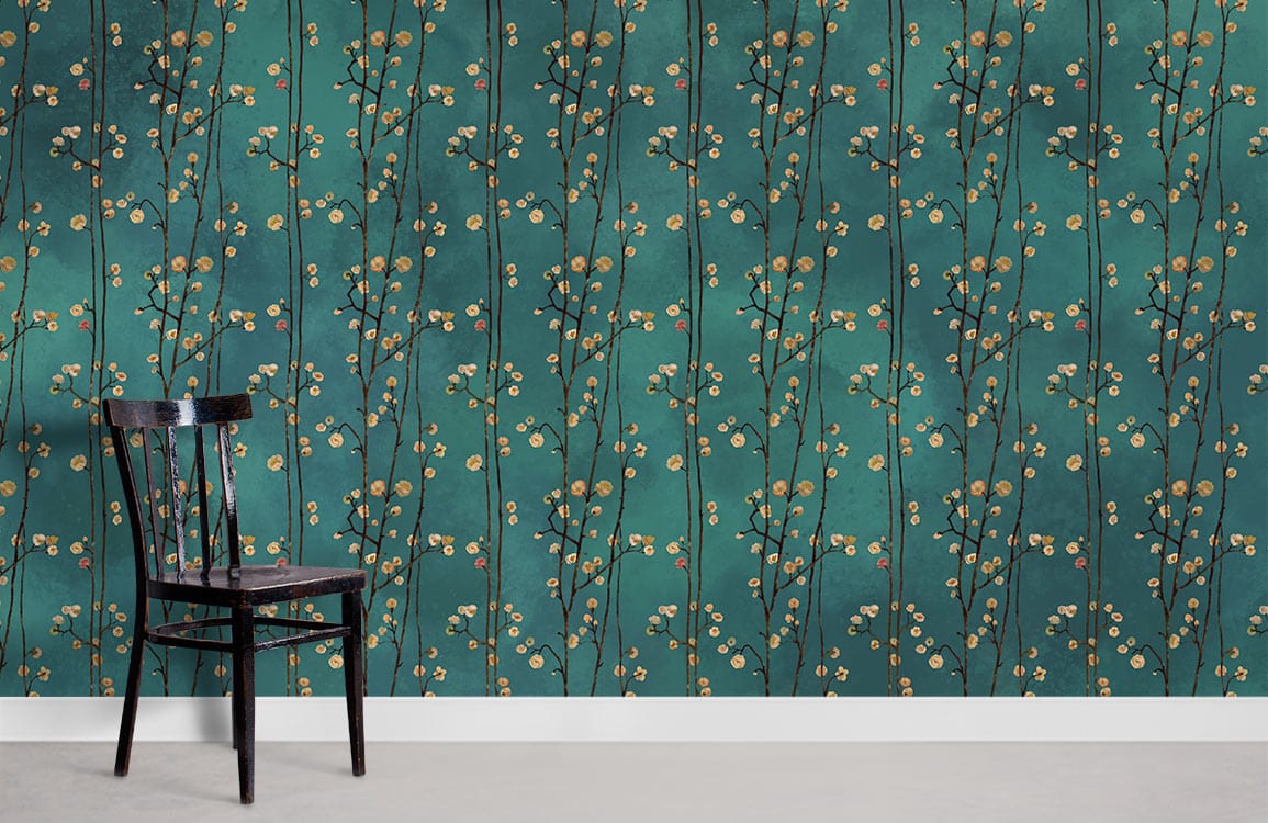 Flowering Vines ll Wallpaper Mural