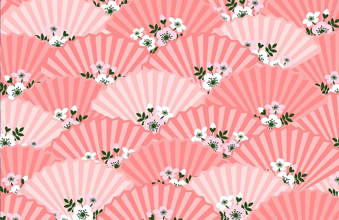 Folding Fan Wallpaper Mural