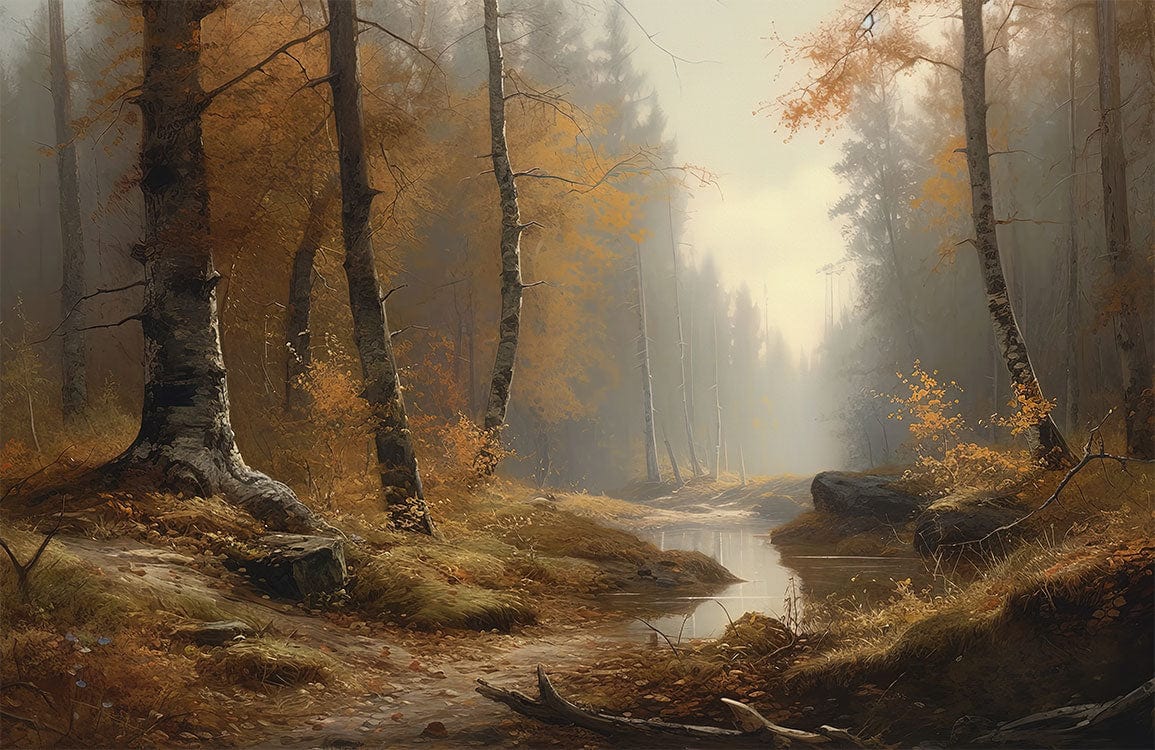 Fall Forest Wallpaper Mural