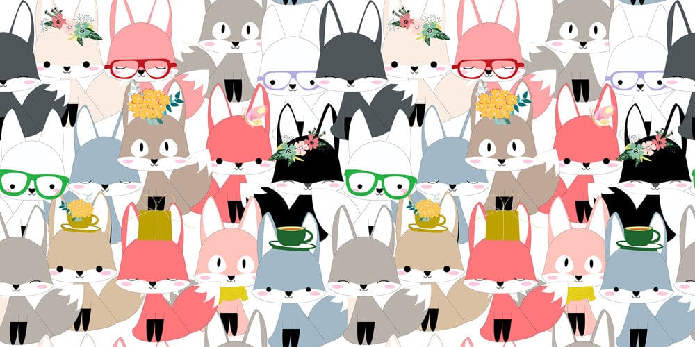 Foxes Life Wallpaper Mural