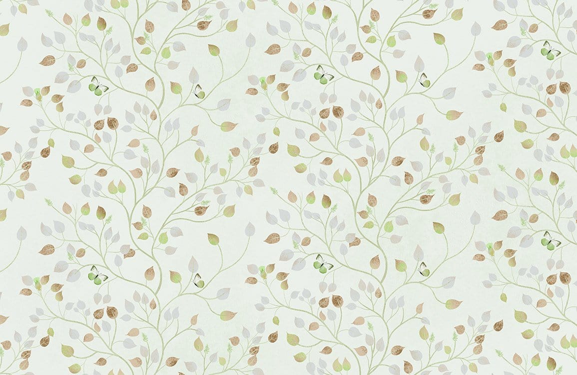 Fragrance Leaves Wallpaper Mural