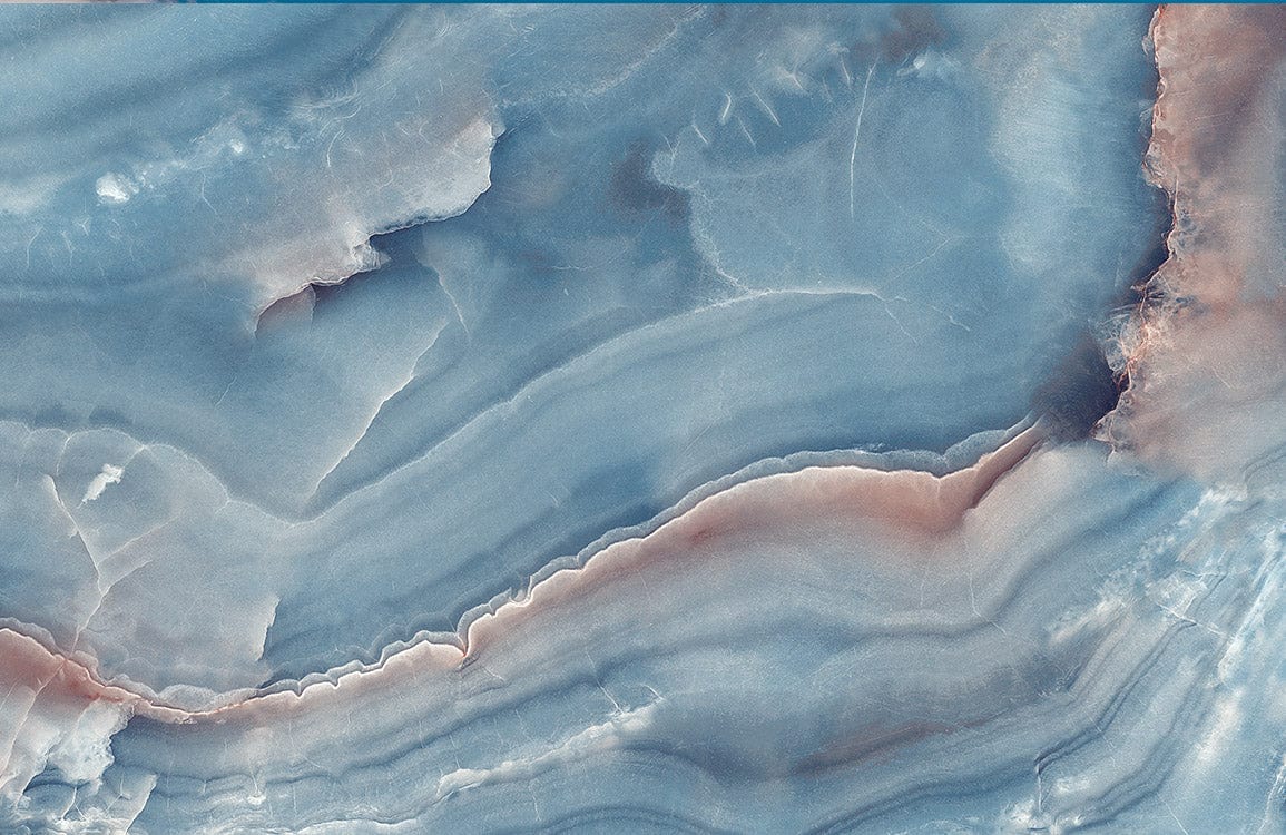 Elegant Blue Marble Effect Mural Wallpaper with Soft Pastel Hues