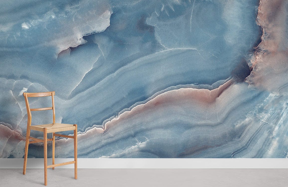 Frozen Ocean Crystal White Wallpaper Mural Room