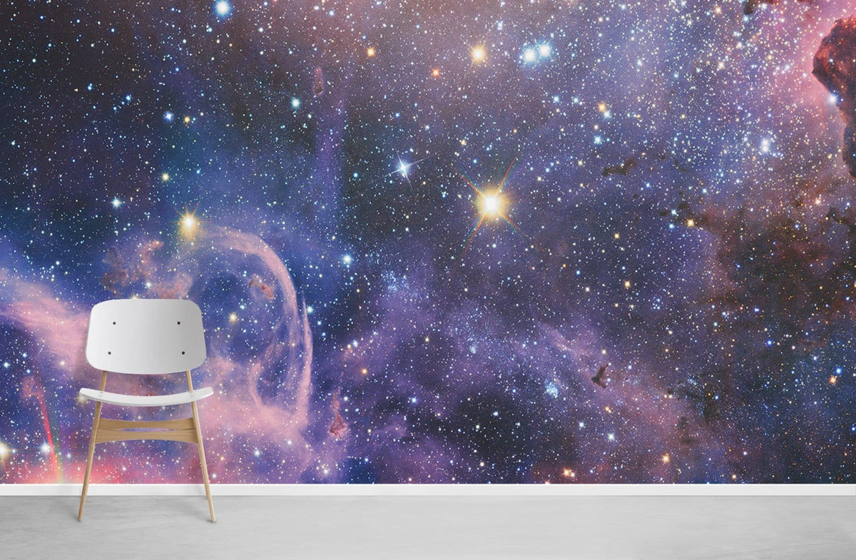 Cosmic Galaxy Mural Wallpaper – Deep Space Nebula Starscape Design