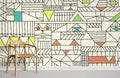Geometric Pattern Wallpaper Mural