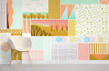 Geometric Combination III Wallpaper Mural