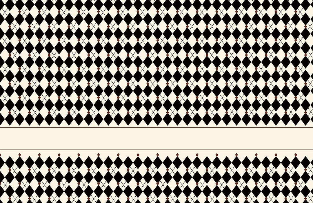 Classic Black and White Harlequin Pattern Wallpaper - Timeless Elegance Décor