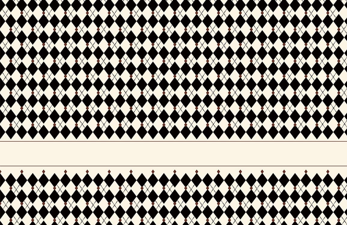 Classic Black and White Harlequin Pattern Wallpaper - Timeless Elegance Décor