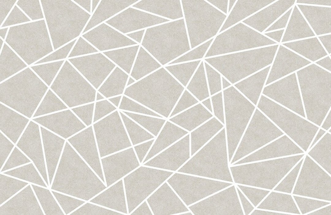 Modern Geometric Grey and White Abstract Pattern Wallpaper for Contemporary Homes