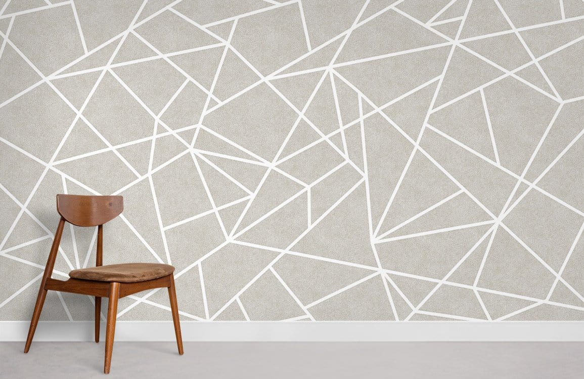 Geometrical Line Wallpaper Mural Room