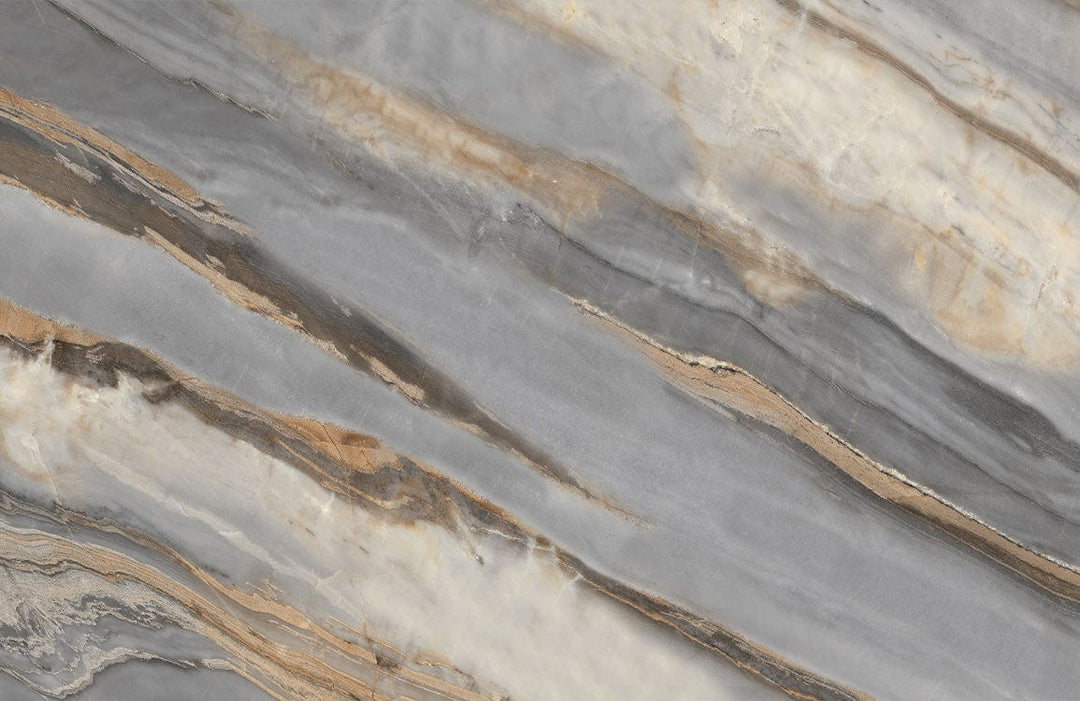 Elegant Grey Marble Effect Wallpaper with Earthy Tones for Modern Decor