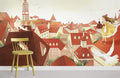 Roof Girl Wallpaper Mural