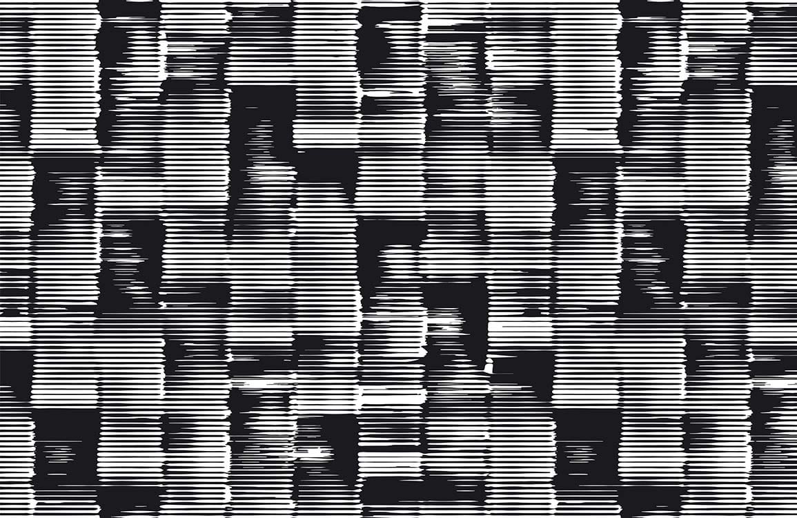Monochrome Abstract Geometric Patterned Wallpaper for Modern Interiors