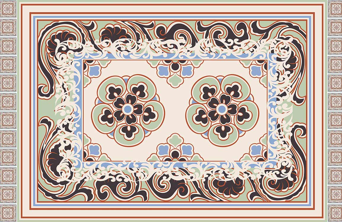 Elegant Vintage Floral Pattern Wallpaper in Earthy Tones and Cream.